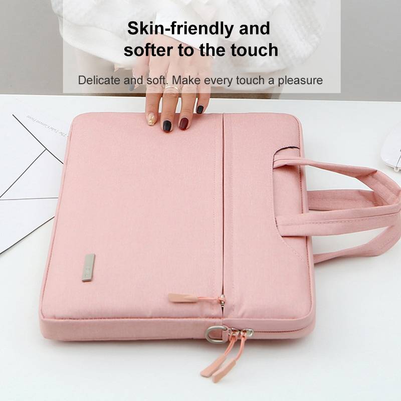 Handbag Laptop Bag Inner Bag with Shoulder Strap/Power Bag, Size:12 inch(Pink)