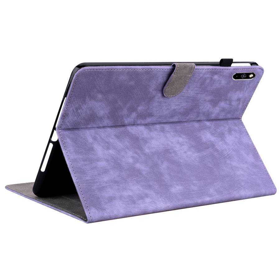 For Huawei MatePad Pro 10.8 2021/2018 Tiger Pattern PU Tablet Case(Purple)