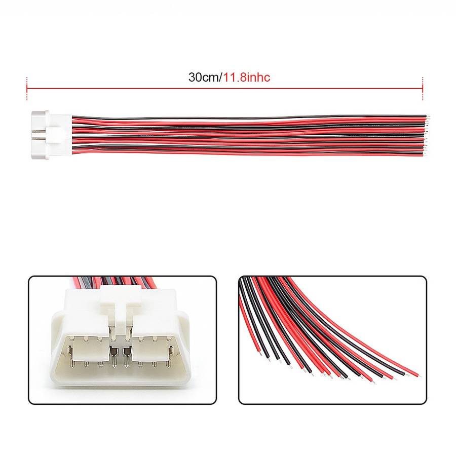 30cm 16Pin Fixed Terminal Extension Cable Male Plug