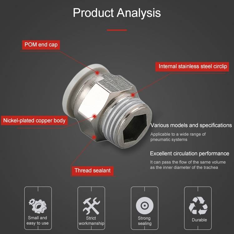 PC16-04 LAIZE PC Straight Pneumatic Quick Fitting Connector