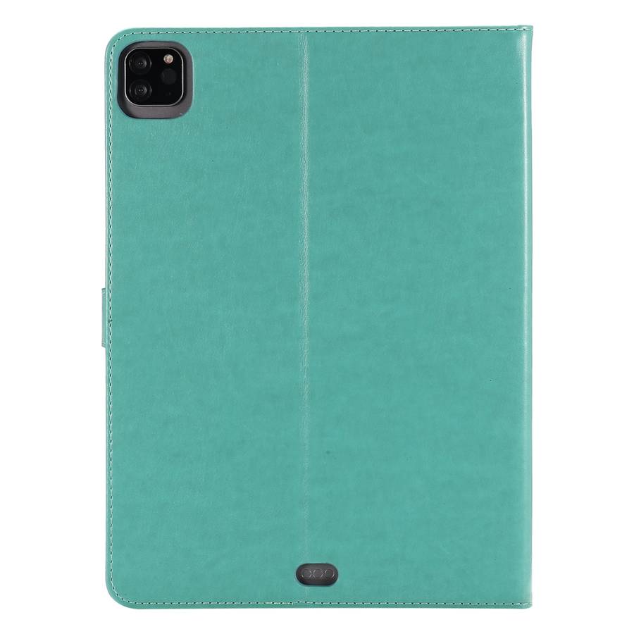 For iPad Pro 11 (2020) Pressed Printing Woman and Cat Pattern Horizontal Flip Leather ... (Green)