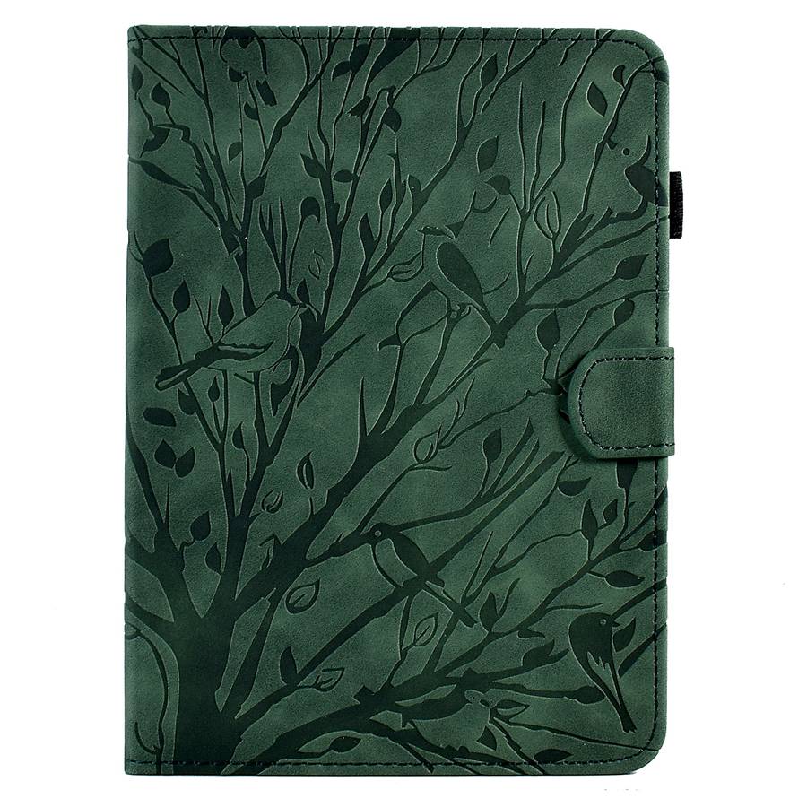 For Amazon Kindle 11th 2022 Fortune Tree Pressure Flower PU Tablet Case with Wake-up / Sleep Functio