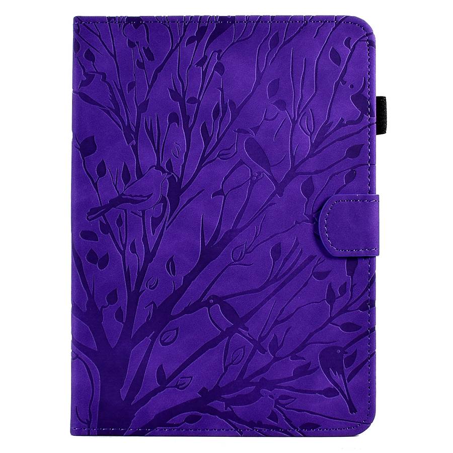 For Amazon Kindle 11th 2022 Fortune Tree Pressure Flower PU Tablet Case with Wake-up / Sleep Functio