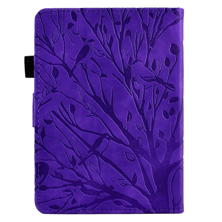 For Amazon Kindle 11th 2022 Fortune Tree Pressure Flower PU Tablet Case with Wake-up / Sleep Functio