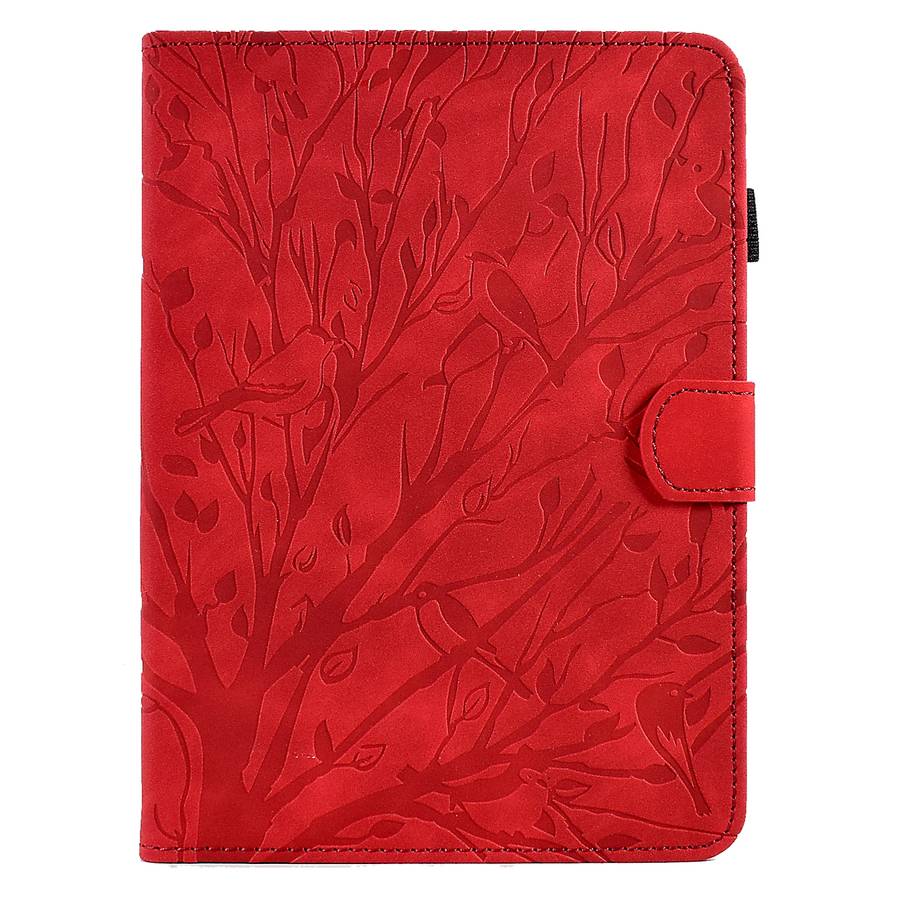 For Amazon Kindle 11th 2022 Fortune Tree Pressure Flower PU Tablet Case with Wake-up / Sleep Functio