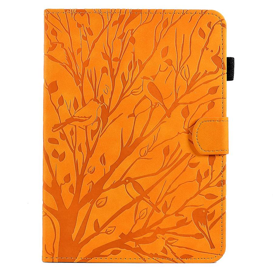For Amazon Kindle 11th 2022 Fortune Tree Pressure Flower PU Tablet Case with Wake-up / Sleep Functio