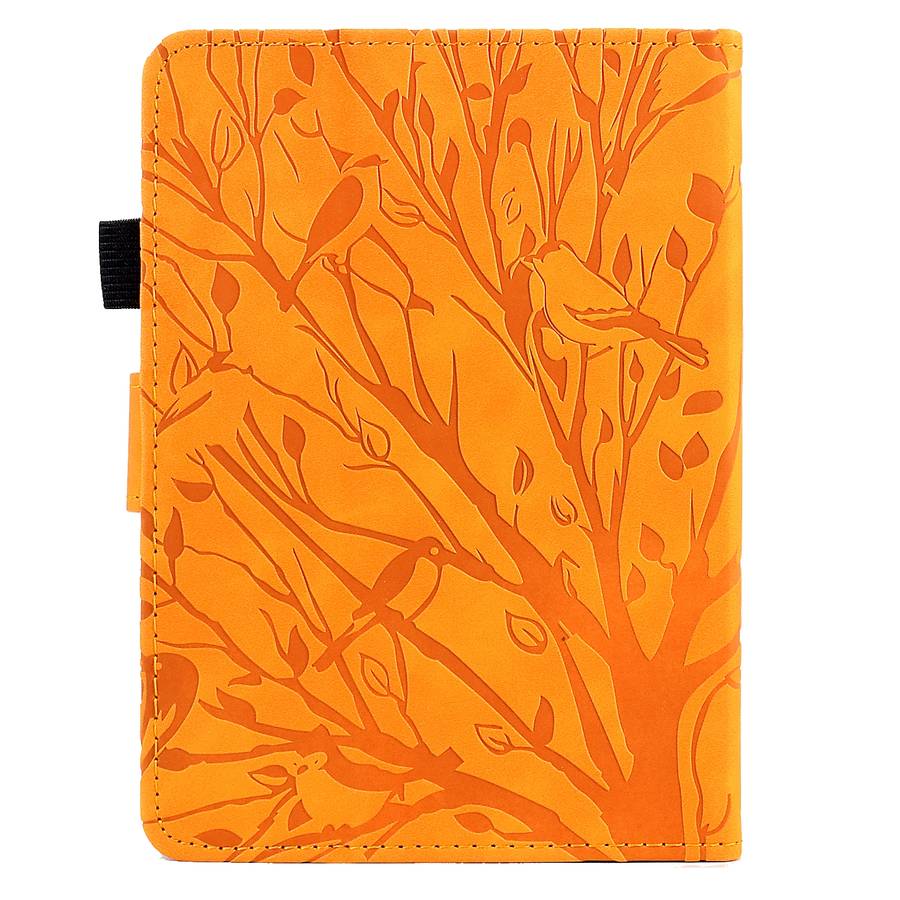 For Amazon Kindle 11th 2022 Fortune Tree Pressure Flower PU Tablet Case with Wake-up / Sleep Functio