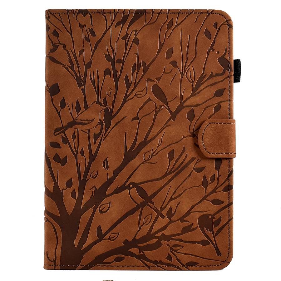 For Amazon Kindle 11th 2022 Fortune Tree Pressure Flower PU Tablet Case with Wake-up / Sleep Functio