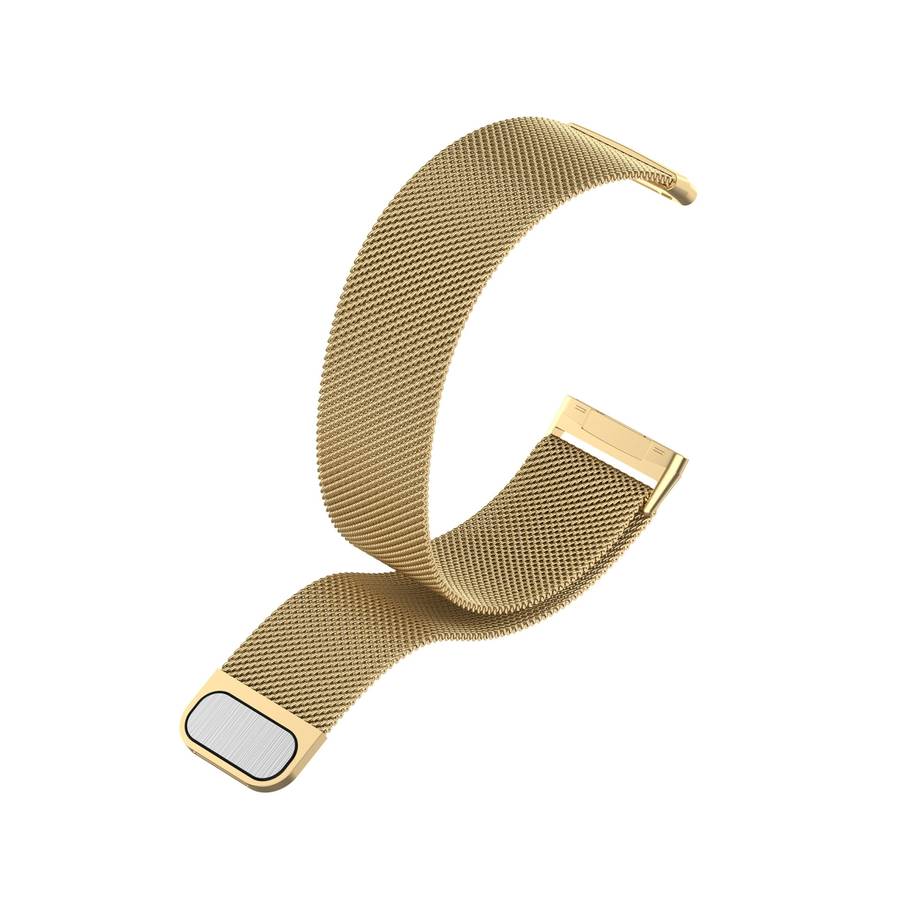 For Fitbit Versa 4 / 3 Milanese Magnetic Metal Weave Watchband, Small Size(Gold)
