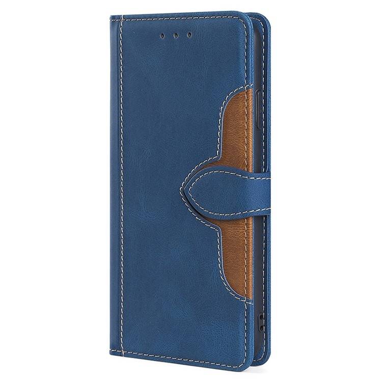 For Realme 12+ 5G Skin Feel Magnetic Buckle Leather Phone Case(Blue)