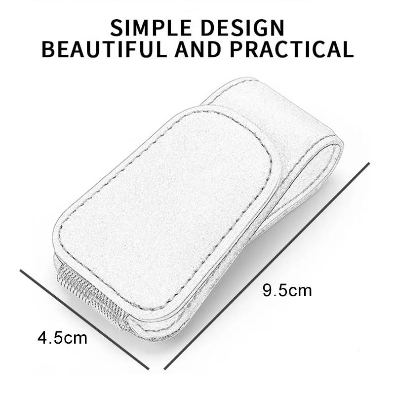 Car Sun Visor Glasses Holder Multifunctional Card Clip Storage Rack(Grey)