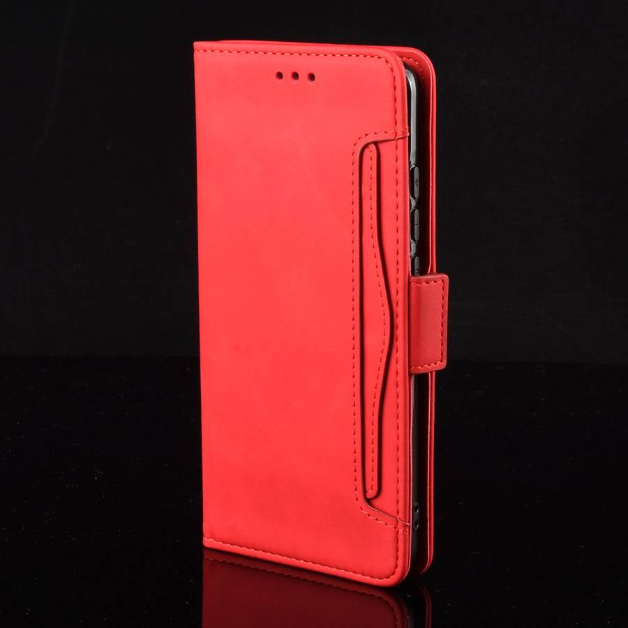 For Tecno Camon 30 Premier 5G Skin Feel Calf Texture Card Slots Leather Phone Case(Red)