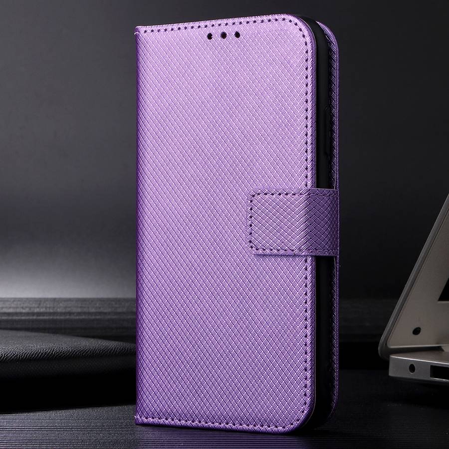 For vivo X100 5G Diamond Texture Leather Phone Case(Purple)