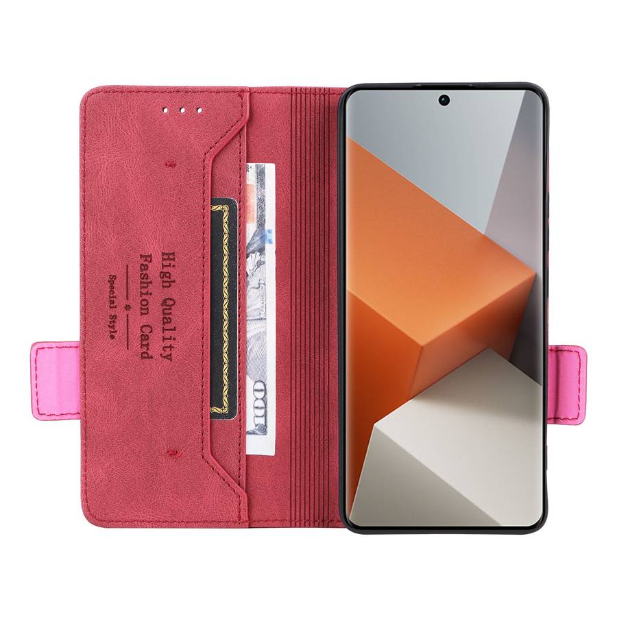 For Xiaomi Redmi Note 13 Pro+ 5G Magnetic Clasp Leather Phone Case(Red)