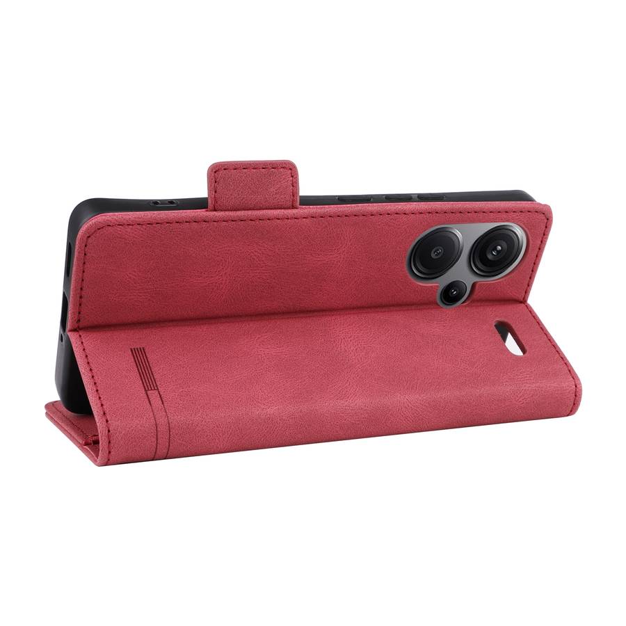 For Xiaomi Redmi Note 13 Pro+ 5G Magnetic Clasp Leather Phone Case(Red)