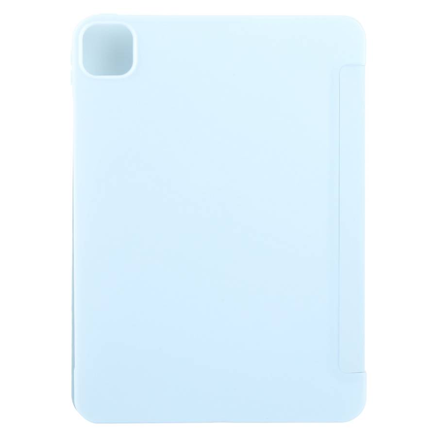 For iPad Pro 11 2025 / 2024 GEBEI 3-folding Holder Shockproof Flip Leather Tablet Case(Sky Blue)