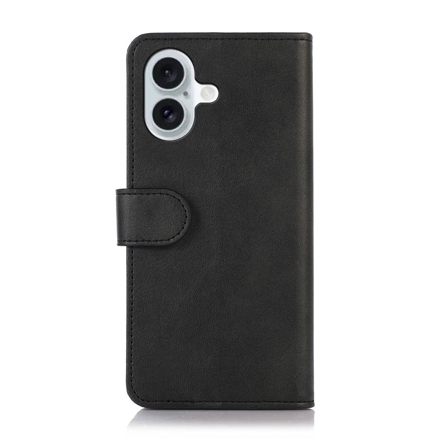 For iPhone 16 Cow Texture Leather Phone Case(Black)