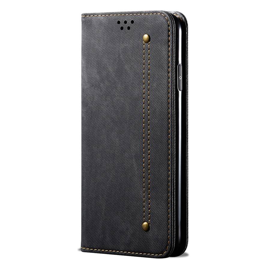 For vivo T3 / Y200E / Y100 IDN Denim Texture Flip Leather Phone Case(Black)