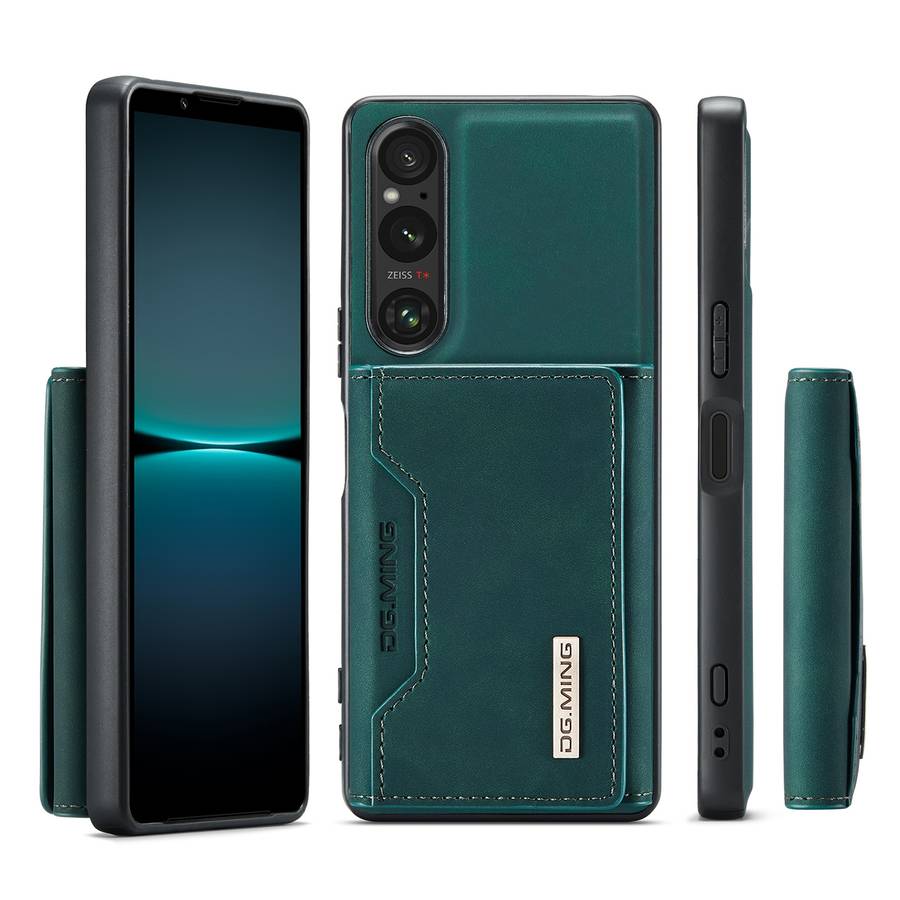 For Sony Xperia 1 VI DG.MING M2 Series 3-Fold Multi Card Bag + Magnetic Phone Case(Green)