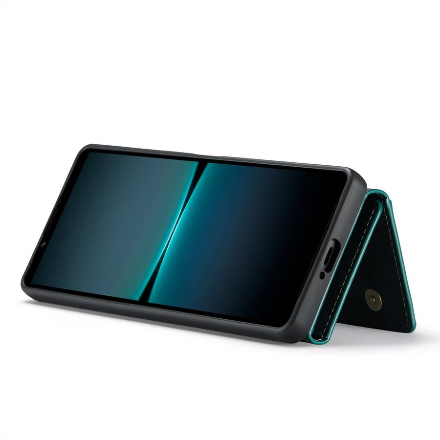 For Sony Xperia 1 VI DG.MING M2 Series 3-Fold Multi Card Bag + Magnetic Phone Case(Green)
