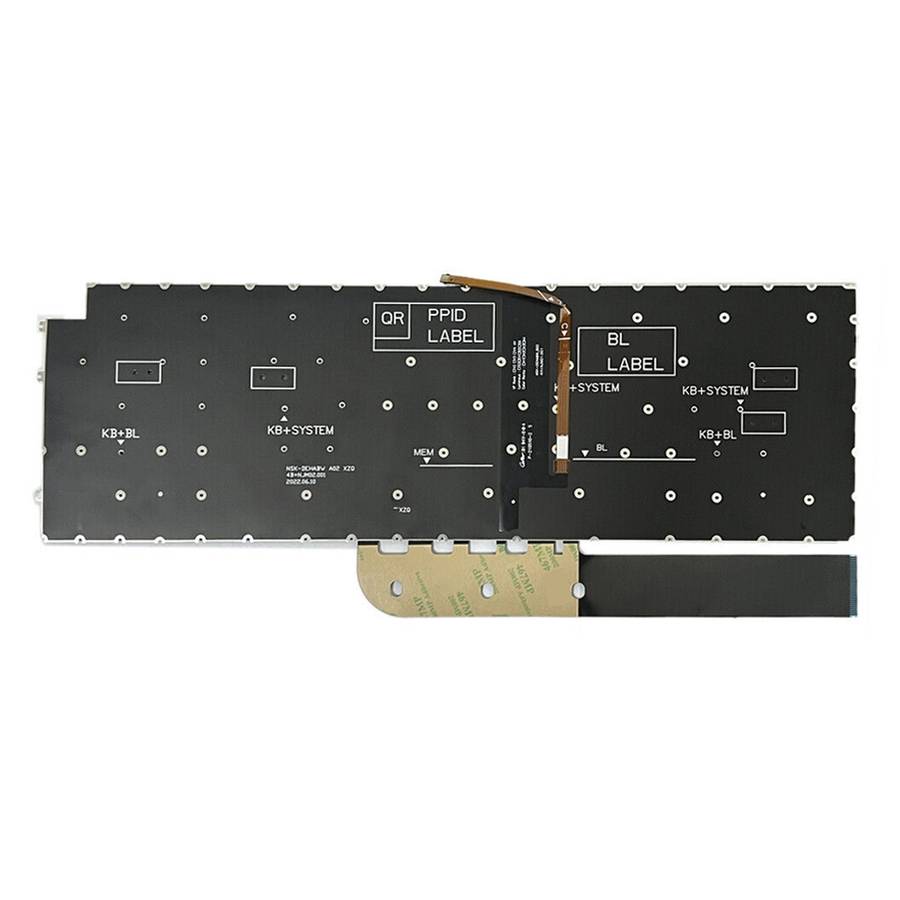 For Dell Inspiron 15-3511 3515 5510 7510 16-7610 US Version Backlight Laptop Keyboard(Black)