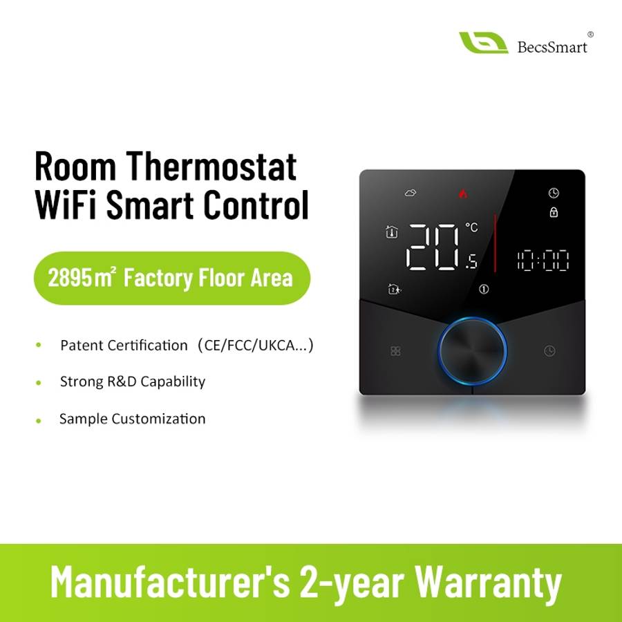 BHT-009GALW Water Heating WiFi Smart Home LED Thermostat(Black)