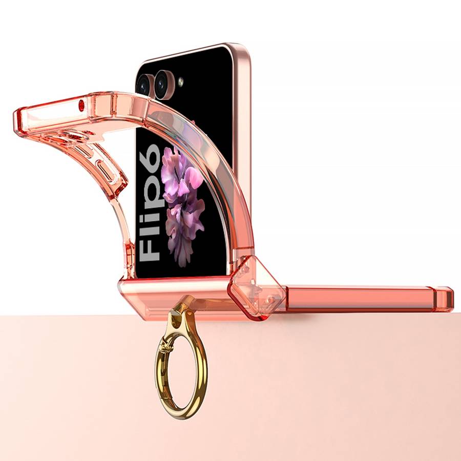 For Samsung Galaxy Z Flip6 GKK MagSafe Airbag Hinge Shockproof Phone Case with Ring Holder(Gree