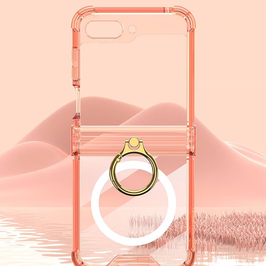 For Samsung Galaxy Z Flip6 GKK MagSafe Airbag Hinge Shockproof Phone Case with Ring Holder(Gree