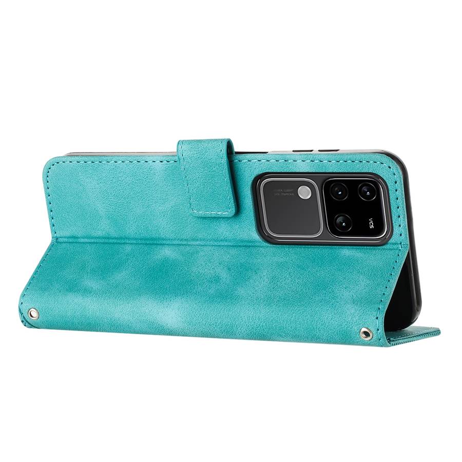 For vivo S18 / S18 Pro Dream Triangle Leather Phone Case with Lanyard(Green)