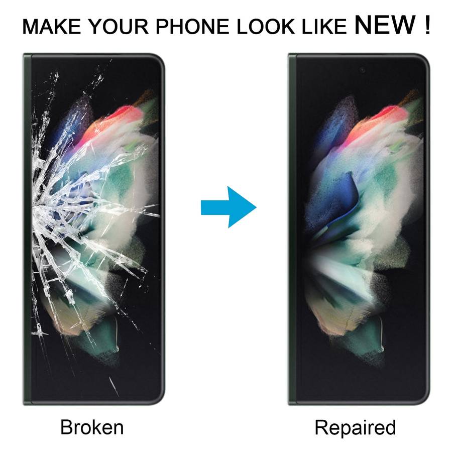 For Samsung Galaxy Z Fold3 SM-F926B/W22 LCD Secondary Screen Outer Glass Lens with OCA Optically Cle