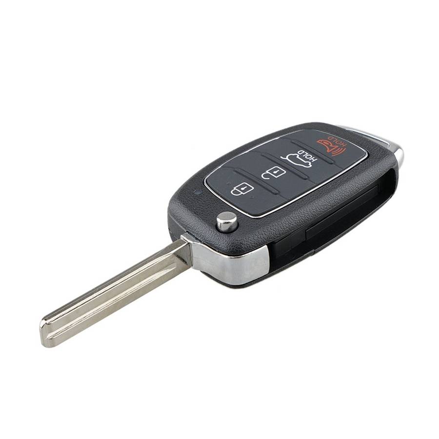 4-button Folding Car Key Shell with Metal Edge Solaris ix35 ix4 Santa For Hyundai Sonata 2014-2017 /