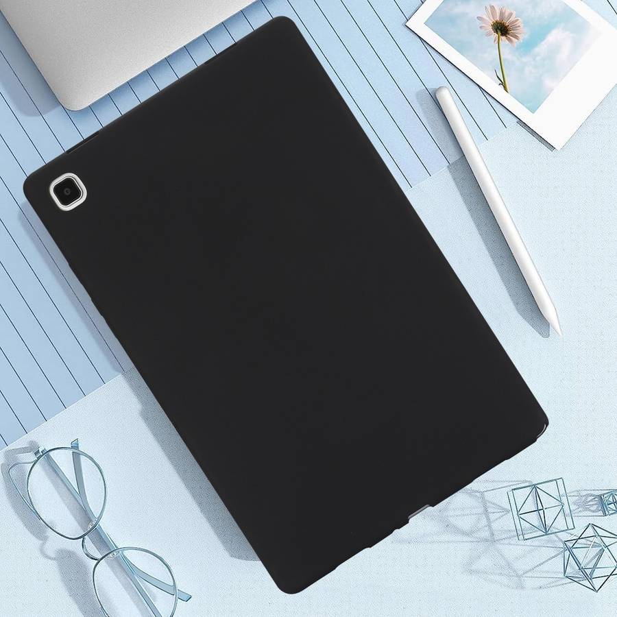 For Samsung Galaxy Tab A7 Lite / T220 Oil Spray Skin-friendly TPU Tablet Case(Black)