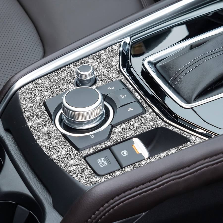 For Mazda CX-5 2017-2018 Car Electronic Handbrake Panel Diamond Decorative Sticker, Right Drive