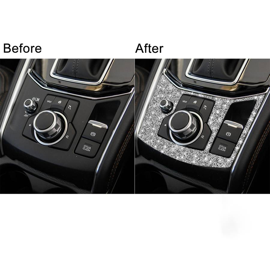 For Mazda CX-5 2017-2018 Car Electronic Handbrake Panel Diamond Decorative Sticker, Right Drive