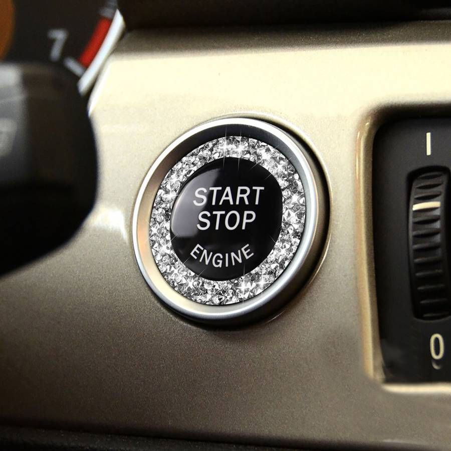 For BMW 3 Series E90 / E92 / E93 2009-2012 Car One-click Start Ring Diamond Decorative Sticker