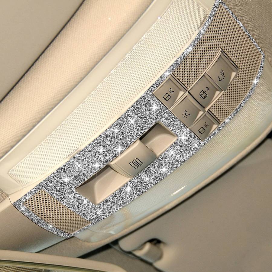 For Mercedes-Benz C-class W204 2007-2013 Car Reading Light Diamond Decorative Sticker, Left and Righ