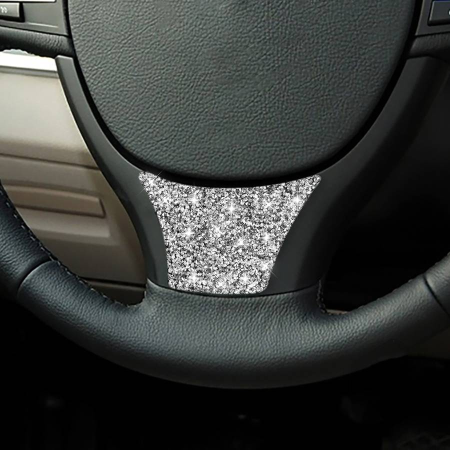 For BMW 5 Series 528 525li F10 F18 2011-2017 Car Steering Wheel B Diamond Decorative Sticker, Left a