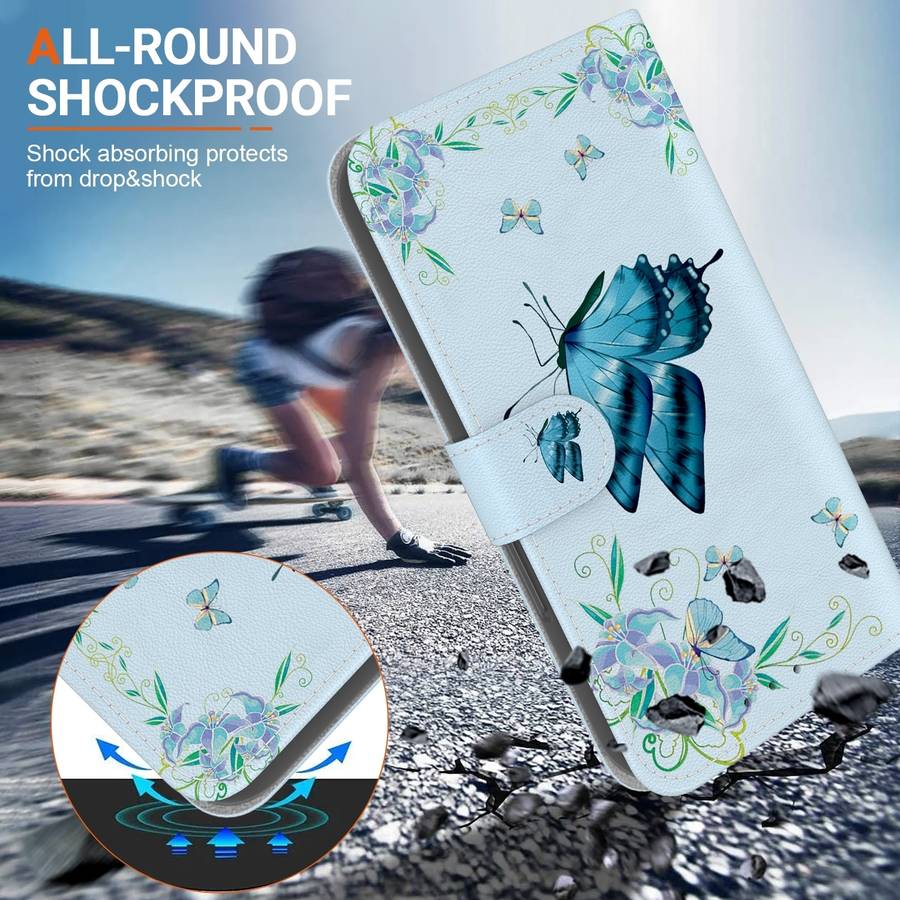 For Tecno Camon 30 Pro CL8 Crystal Texture Colored Drawing Leather Phone Case(Blue Pansies)
