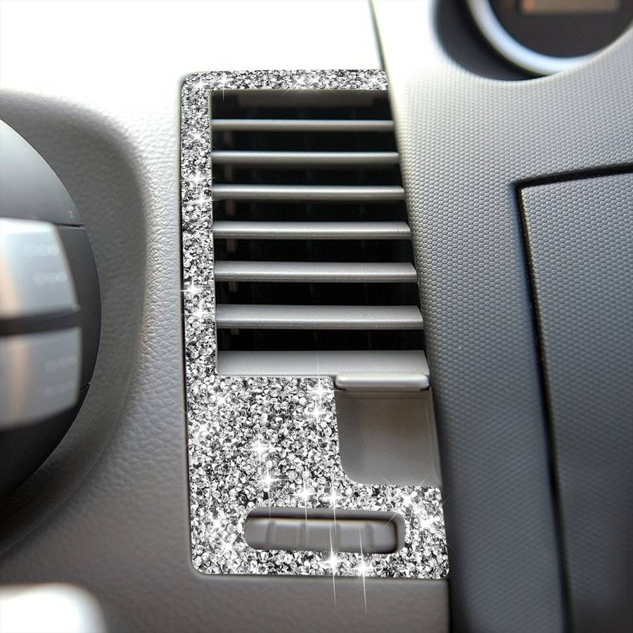 For Nissan 350Z 2003-2009 2pcs Car Center Ventilation Exhaust Diamond Decorative Sticker,Left and Ri