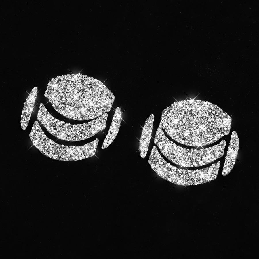 For Nissan 350Z 2006-2009 10pcs Car Left and Right Exhaust Port Diamond Sticker,Left and Right Drive
