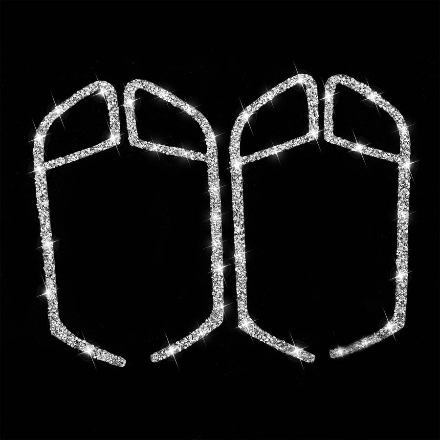 For Audi A4 / A5 / Q5 Car Door Inner Handle Frame Diamond Decoration Sticker, Left and Right Drive