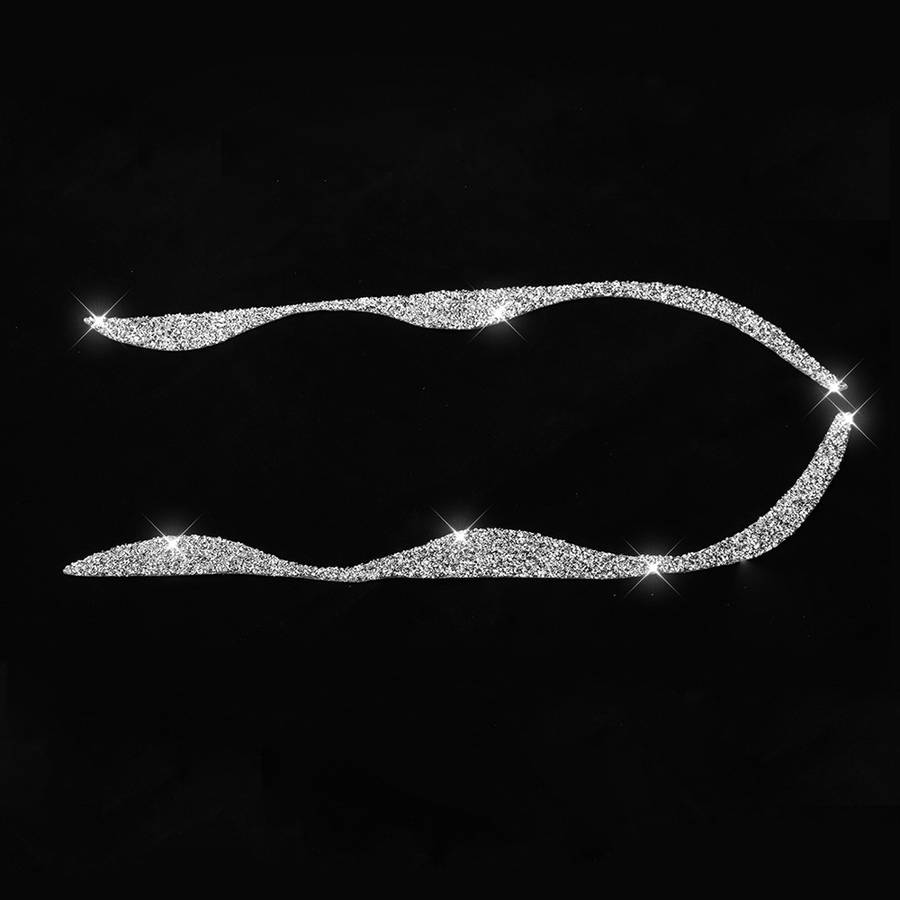 For BMW Series 3 E46 1999-2004 Car Light Eyebrow Soft Style Diamond Decoration Sticker, Left and Rig