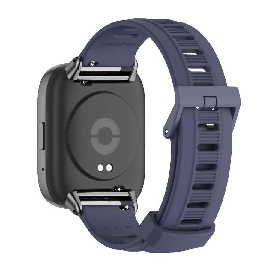For Redmi Watch 3 Lite / Watch 3 Active Mijobs Flat Hole Breathable TPU Watch Band(Midnight Blu