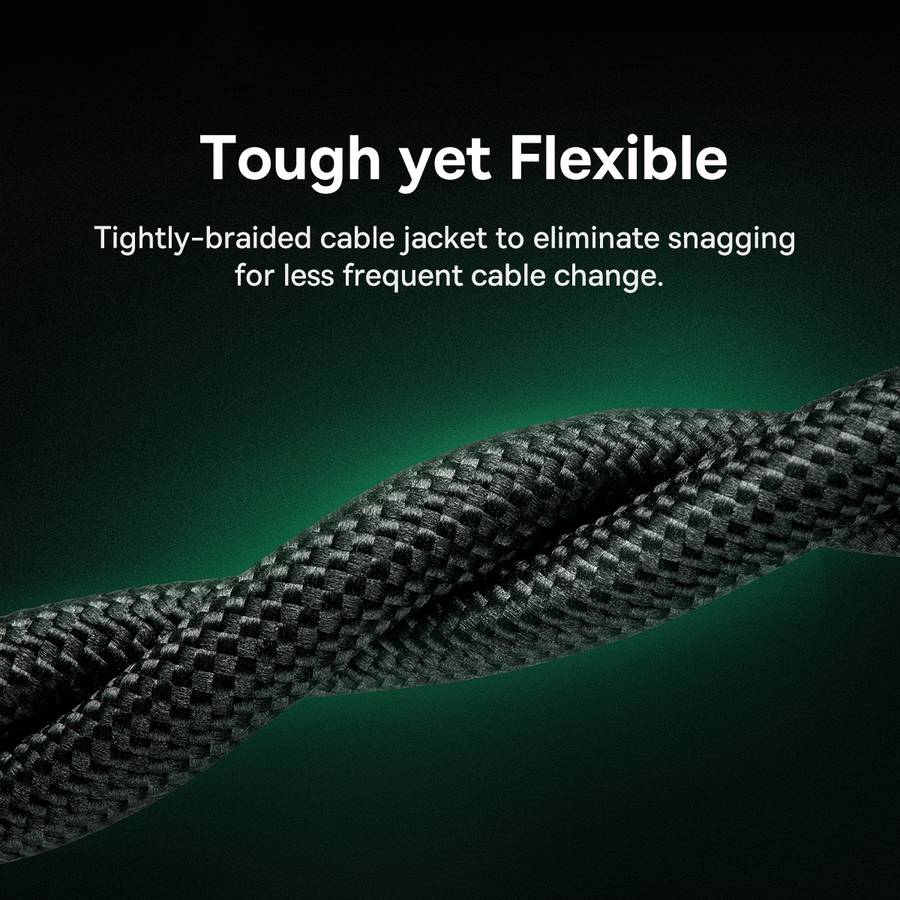 Baseus PCWL-A107 High Speed CAT8 40Gigabit Ethernet Braided Cable, Length:10m(Black)