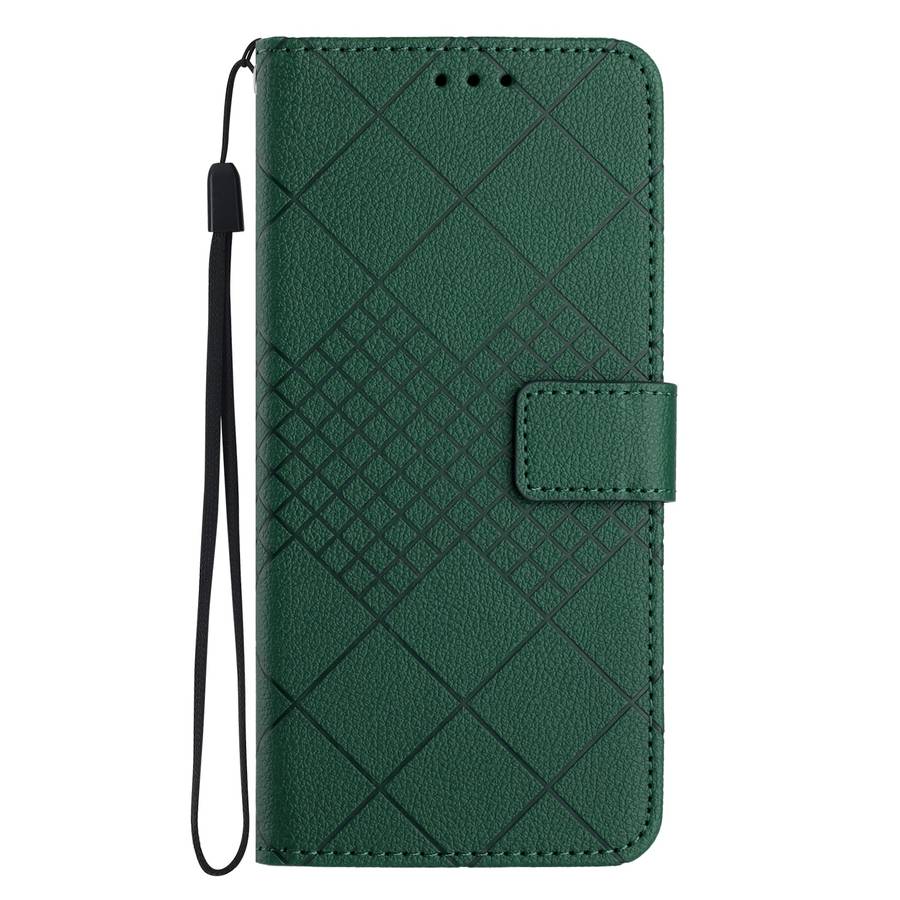 For Xiaomi 14 Pro Rhombic Grid Texture Leather Phone Case(Green)