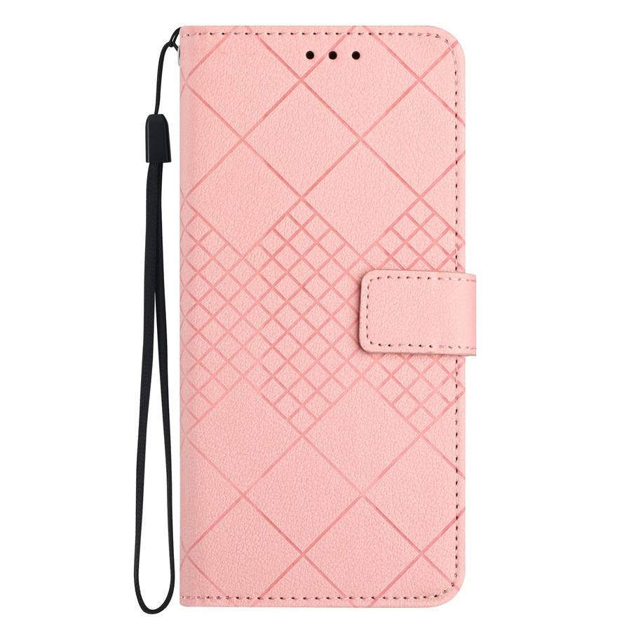 For Xiaomi Poco M5 / M4 5G Rhombic Grid Texture Leather Phone Case(Pink)