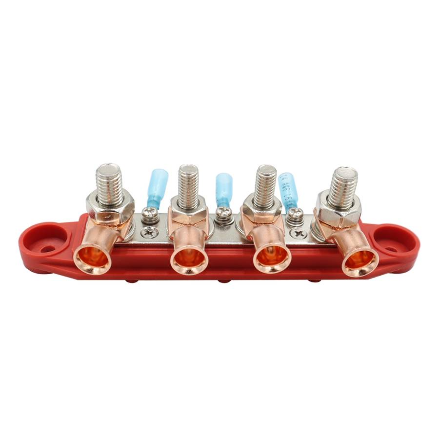 CP-4016 M10+M8 Power Distribution Block Terminal Studs with Terminals(Red)