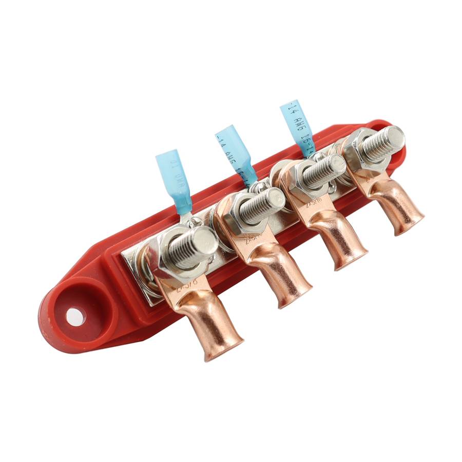 CP-4016 M10+M8 Power Distribution Block Terminal Studs with Terminals(Red)