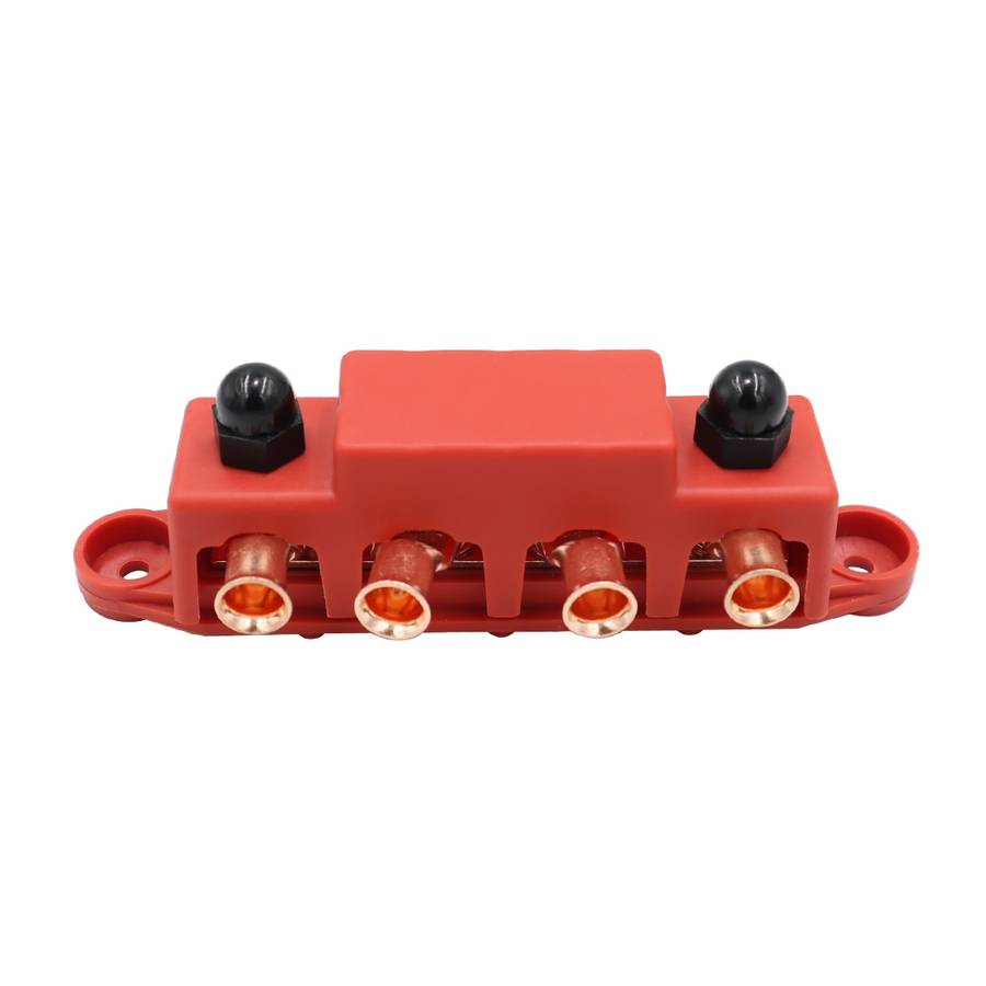 CP-4016 M10+M8 Power Distribution Block Terminal Studs with Terminals(Red)
