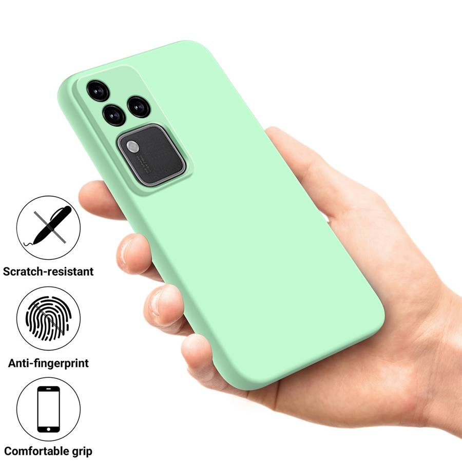 For vivo S18 / S18 Pro / V30 / V30 Pro Solid Color Liquid Silicone Dropproof Full Coverage Phon